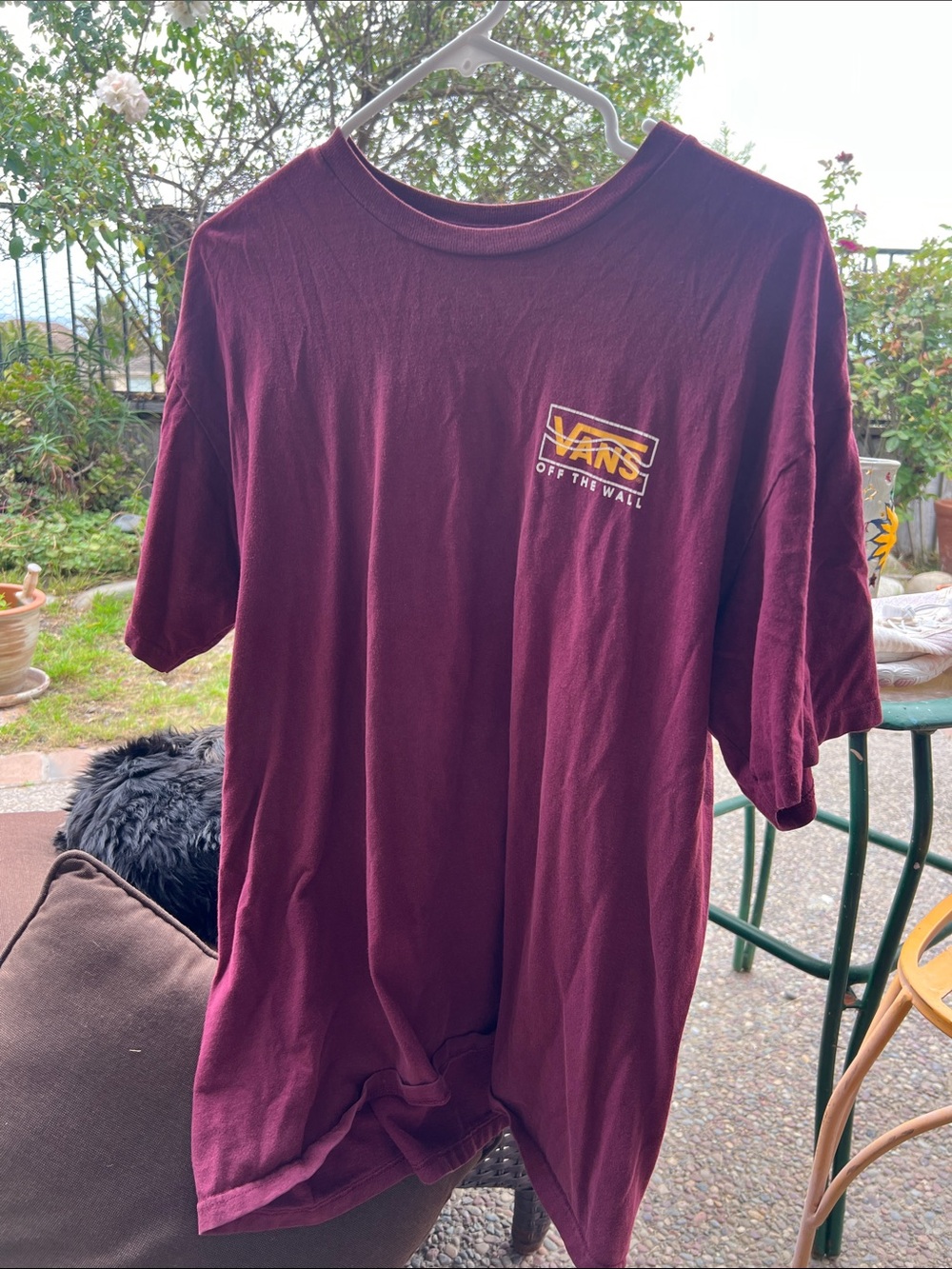 Vans Men's Burgundy Short Sleeve Logo Tee